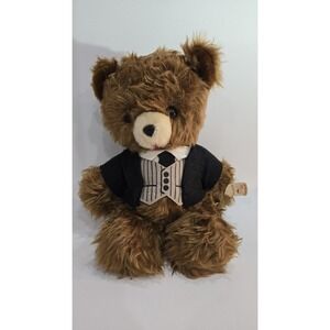 Vtg 1979 Animal Fair by Guy Plush Teddy Bear in Tuxedo Suit Tux With Tags 13"
